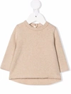 Zhoe & Tobiah Round Neck Jumper In Neutrals