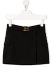 Balmain Black Skirt With Application In Black