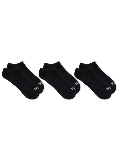 Polo Ralph Lauren Technical Low Cut Ankle Socks 3-pack In Black