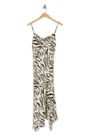 KNOWONECARES KNOW ONE CARES KNOWONECARES TIGER PRINT COWL NECK SLIT FRONT DRESS