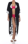 Boho Me Tie Dye Long Kimono In Black