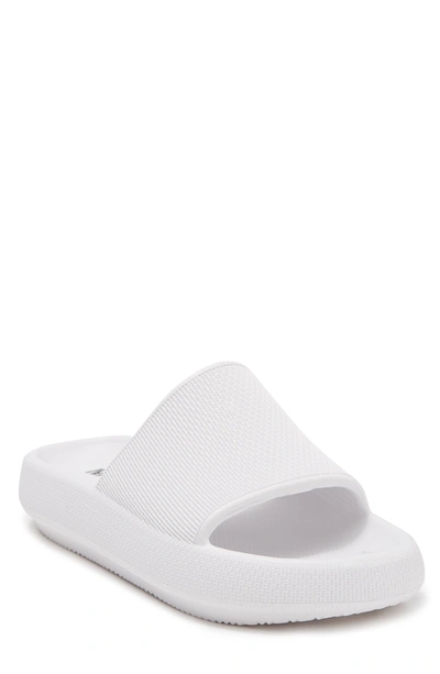 Mia Lexa Platform Slide Sandal In White
