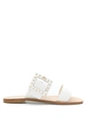 Sarah Chofakian Simone Flat Sandals In White
