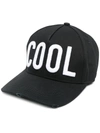 Dsquared2 Embroidered-slogan Baseball Cap In Schwarz