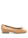 Sarah Chofakian Martina Leather Ballerina Shoes In Brown