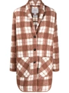 WOOLRICH GENTRY PLAID-CHECK COAT