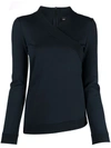 EMPORIO ARMANI WRAP-NECKLINE JUMPER