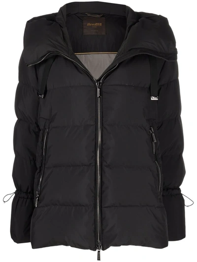 MOORER DRAWSTRING DETAILING FUNNEL NECK PUFFER JACKET