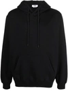 Msgm Logo-print Long-sleeve Hoodie In Schwarz