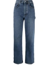 Boyish Jeans High-rise Dempsey Straight-leg Jeans In Blau