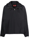 424 Pullover Hooded Windbreaker Jacket In Schwarz