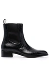 TOM FORD ALLIGATOR-PRINT ELASTICATED-PANEL ANKLE BOOTS