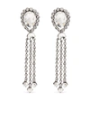 Alessandra Rich Women's Crystal-embellished Drop Earrings In Silber