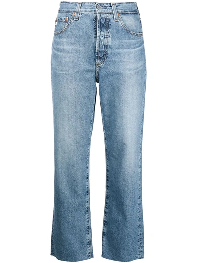 Ag Womens 18 Years Creekside Alexxis Straight Cropped High-rise Jeans 27 In 10 Years Elation