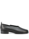 The Row Monceau Round-toe Leather Loafers In Black