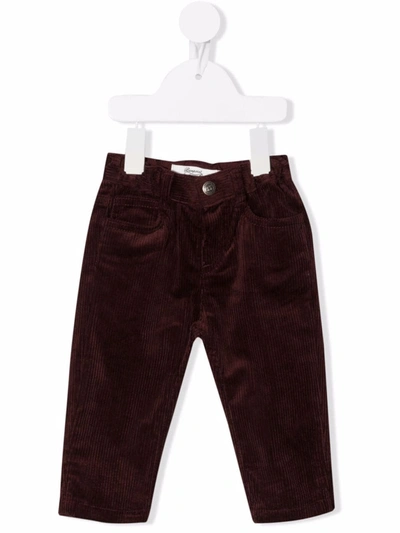 Bonpoint Babies' Corduroy Cotton Trousers In Brown