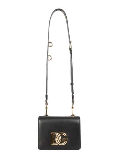 Dolce & Gabbana Shoulder Bag In Black Leather