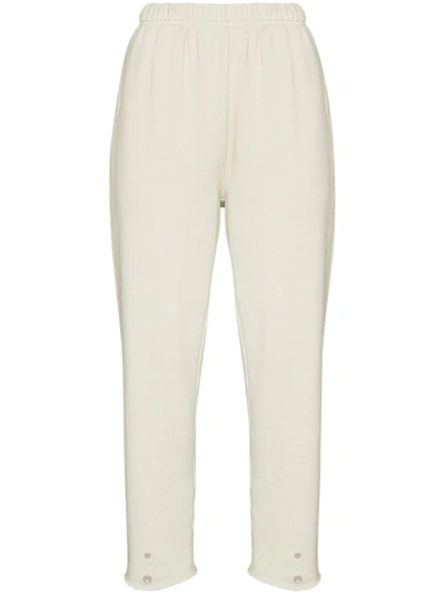 Les Tien Cropped Tapered Trackpants In Neutrals