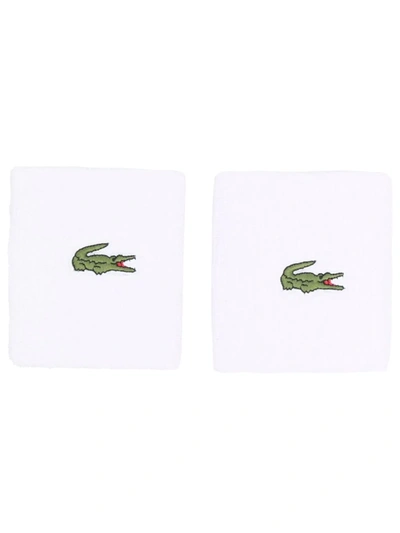 Lacoste Terrycloth Stretch Logo Sweatband In White