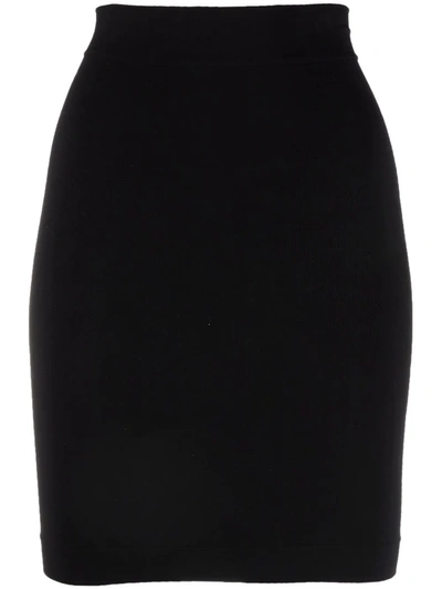 Adamo Seamless Sculpting High-waisted Mini Skirt In Black