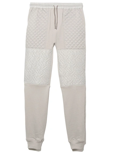 Burberry Kids' Tb-monogram Track Trousers In Grey