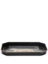Les Ottomans Leopard-print Octagon Tray In Black