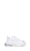 Balenciaga White Allover Logo Triple S Sneakers In White