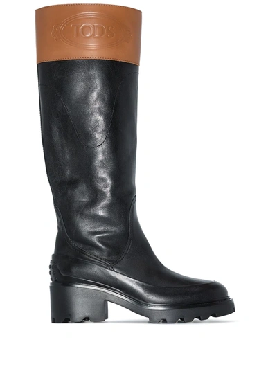 Tod's Wagon 60mm Knee-high Boots In Black