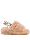 Ugg Fluff Yeah Slingback Sandals In Yellow