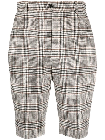 SAINT LAURENT CHECKED TAILORED SHORTS