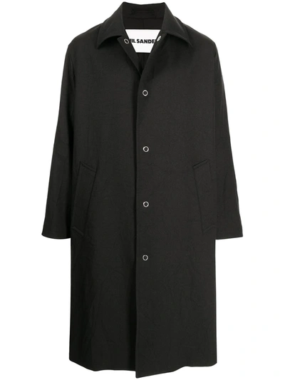 Jil Sander 羊毛大廓形大衣 In 001 Black