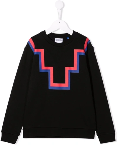 Marcelo Burlon County Of Milan Kids' Abstract-print Sweatshirt In 黑色