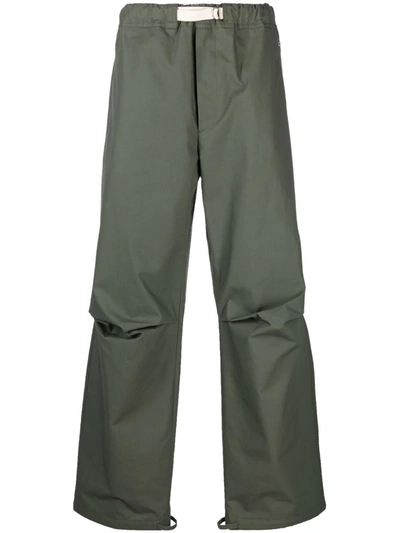 Jil Sander Relaxed Straight-leg Trousers In 绿色