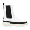 Moncler White Coralyne Ankle Boots In Silver