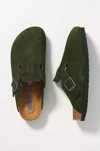 Birkenstock Boston Clogs In Green