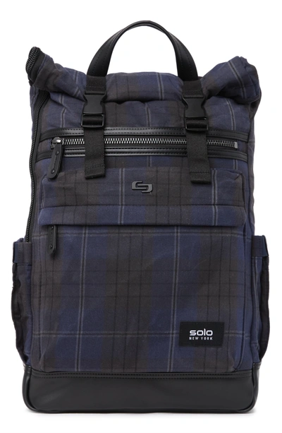 Solo New York Solo Cameron Rolltop Backpack In Plaid
