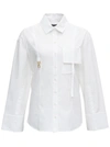 JACQUEMUS LE CHEMISE EDOLO SHIRT IN VISCOSE BLEND,213SH04213121100WHITE