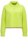 Jacquemus Polo Neve Kiwi Green Sweater In Yellow