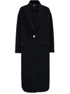 ISABEL MARANT EFEZIA SINGLE-BREASTED BLACK COAT IN WOOL BLEND,MA103521A008I01BK