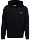 Aspesi Black Cotton Hoodie With Patch In Black