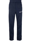 Palm Angels Side-stripe Track Pants In Blue