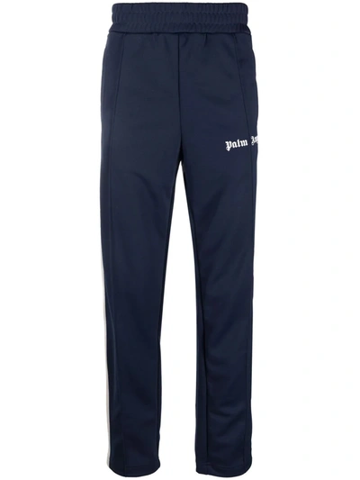 Palm Angels Side-stripe Track Trousers In Blue
