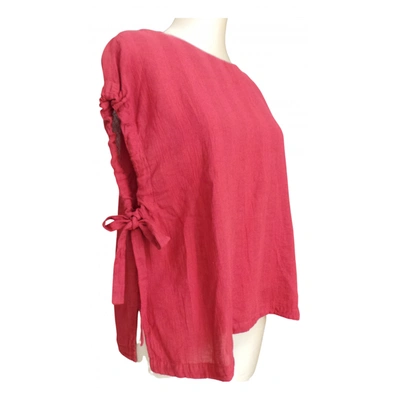 Pre-owned Pomandère Blouse In Burgundy