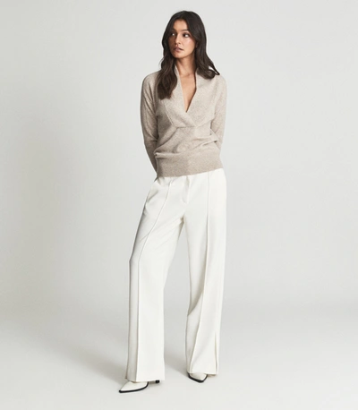 reiss amelia cashmere shawl collar sweater