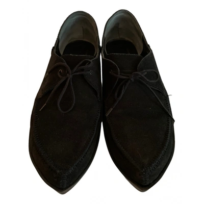 Pre-owned Robert Clergerie Lace Ups In Black