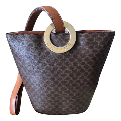 Pre-owned Celine Cloth Tote In Brown