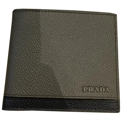 Pre-owned Prada Leather Satchel In Grey