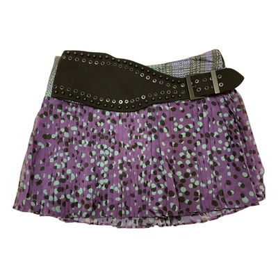 Pre-owned Just Cavalli Mini Skirt In Purple