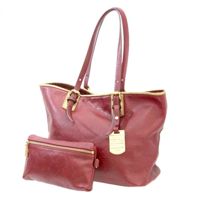 Pre-owned Longchamp Leather Handbag In Burgundy