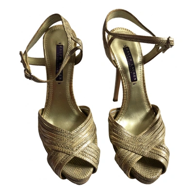 Pre-owned Calvin Klein Sandals In Gold